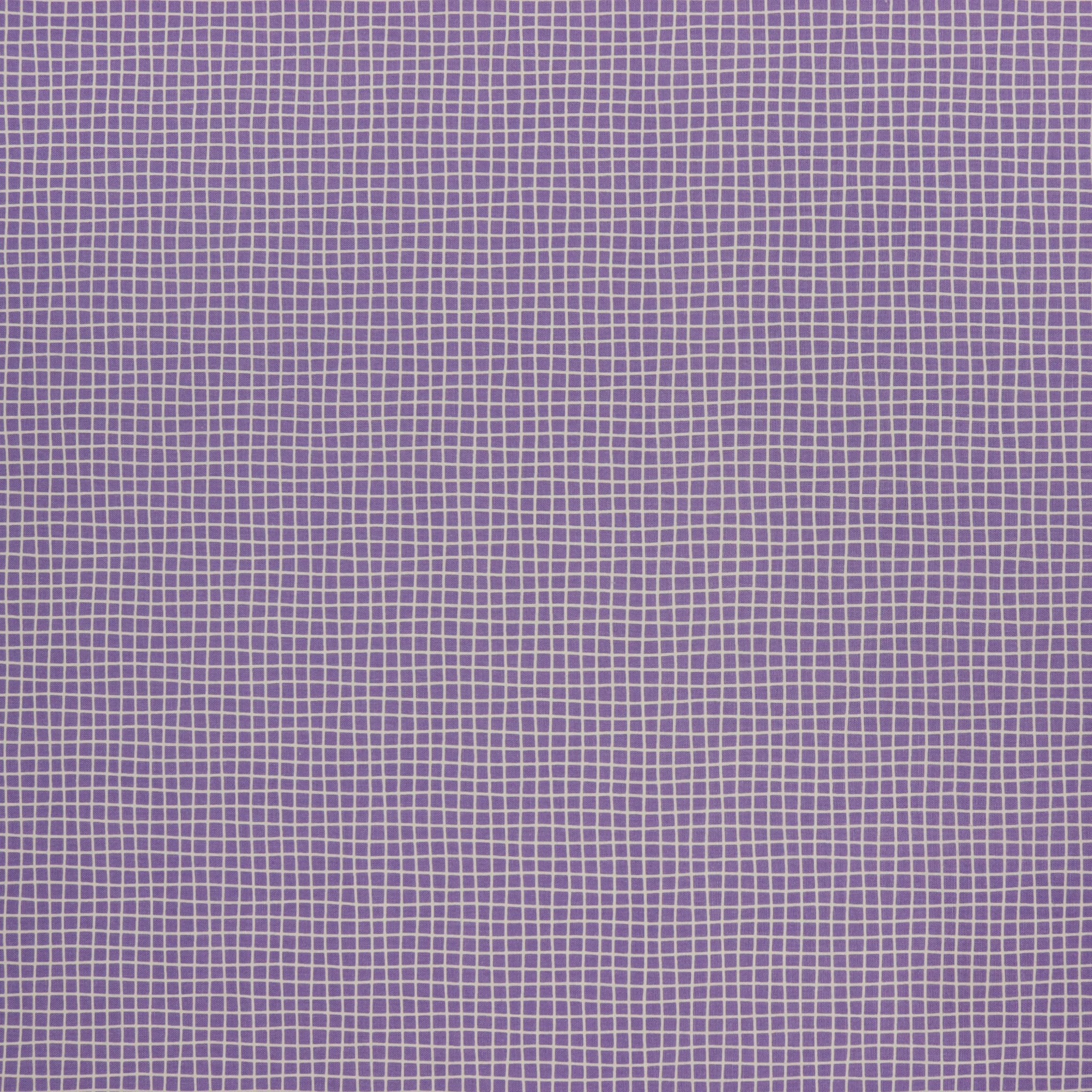 Cozy Cats Fabric Collection - Cozy Grid Medium Violet