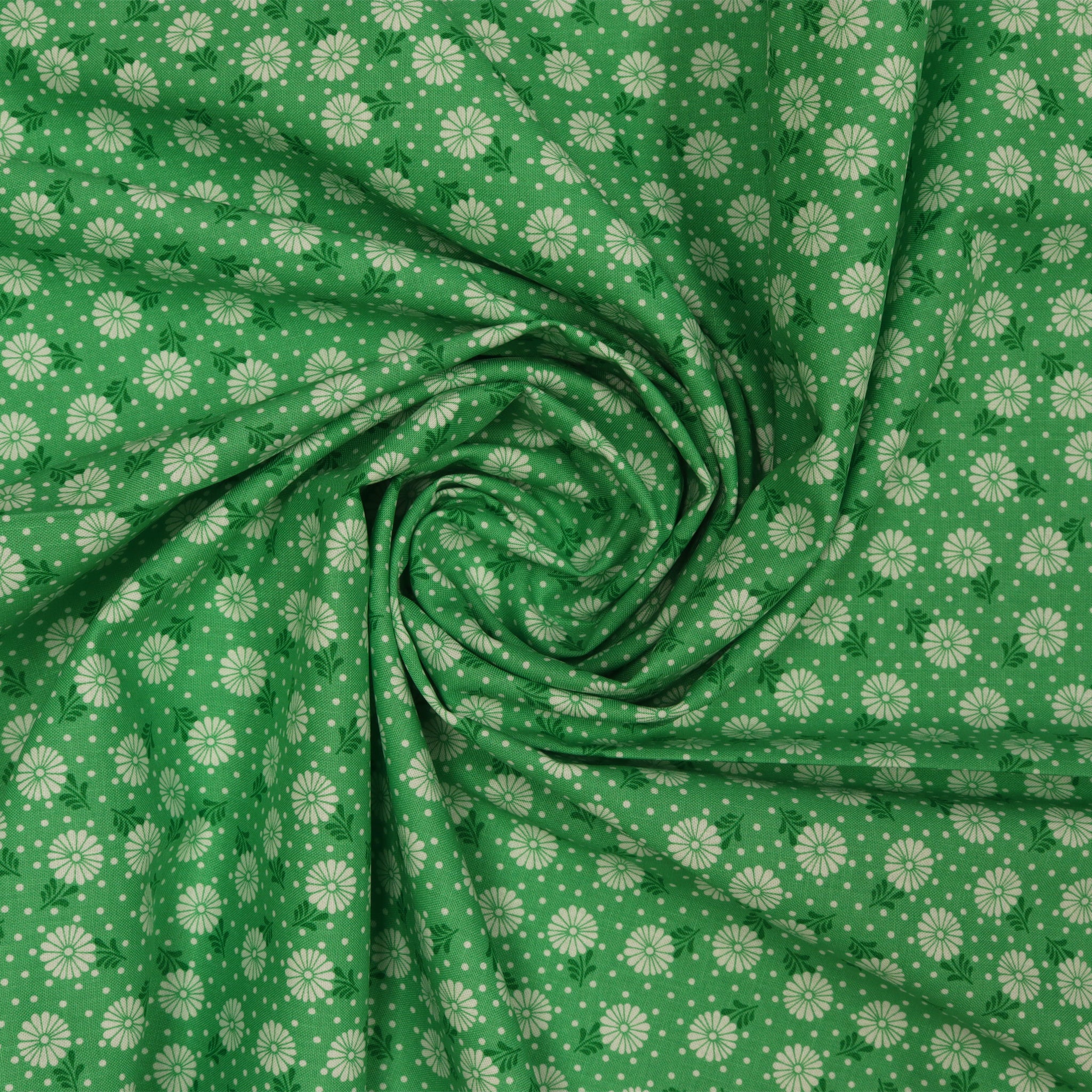 Cozy Cats Fabric Collection - Sunshine Zinnia Jade - Image 2