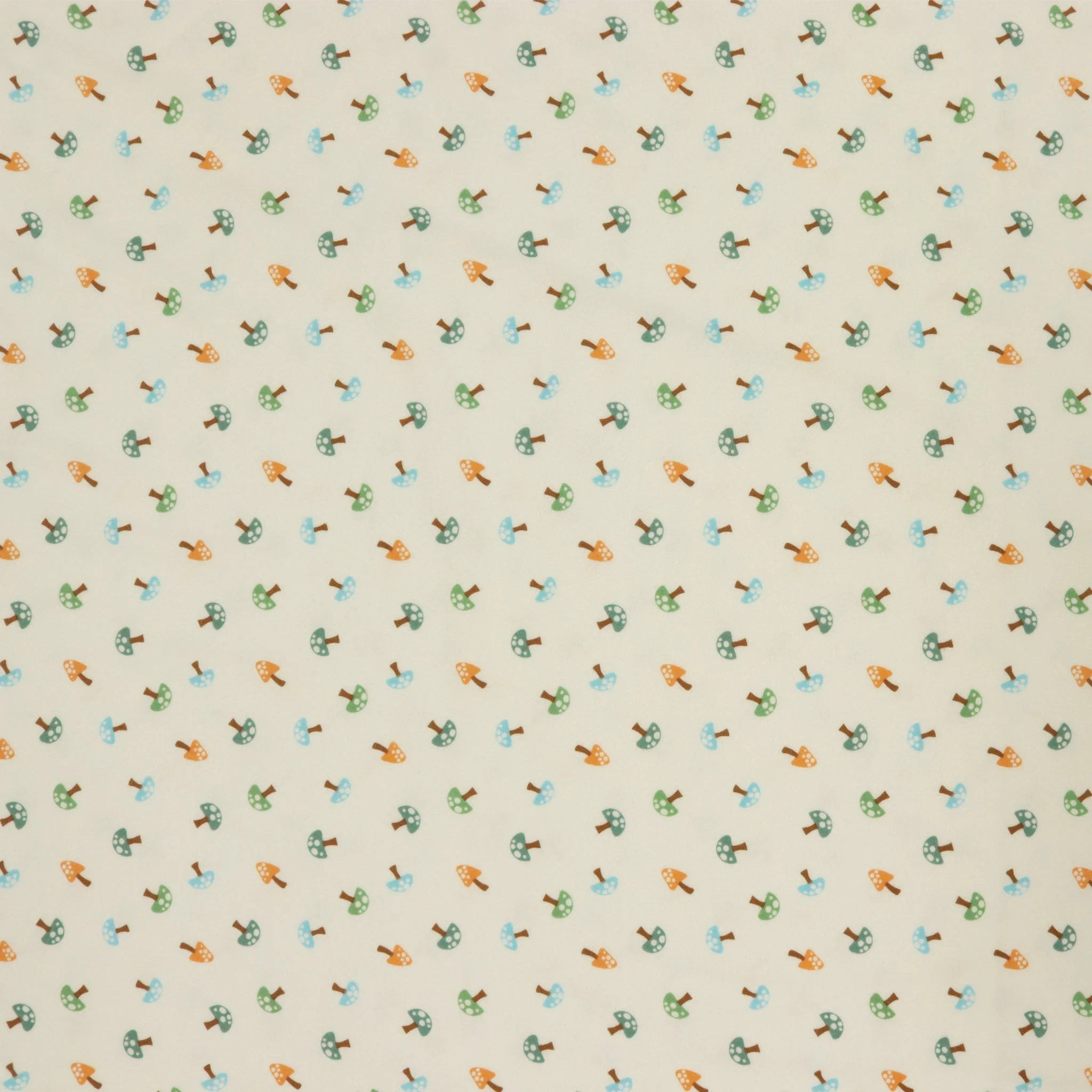 Cozy Forest Comfort Flannel Fabric Collection - Forest Mushrooms White