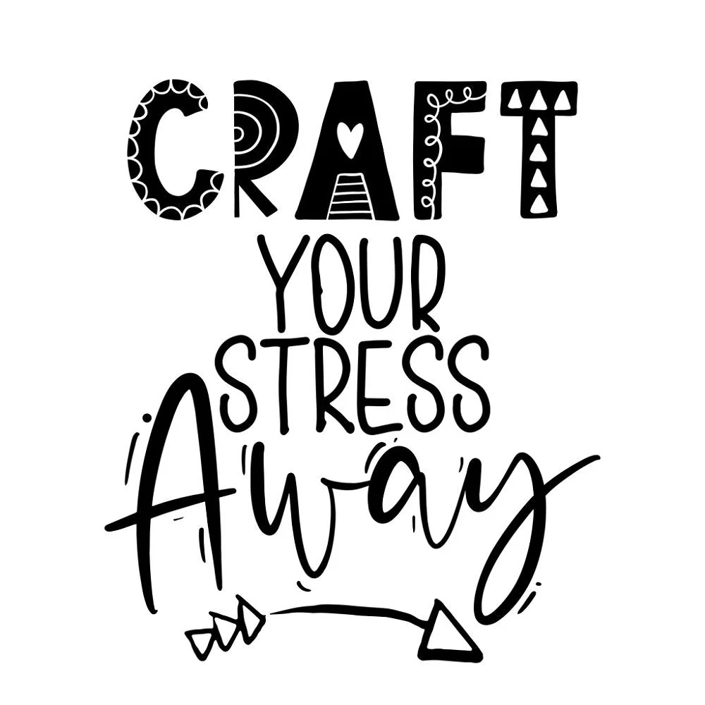 Craft Your Stress Away Fabric Panel