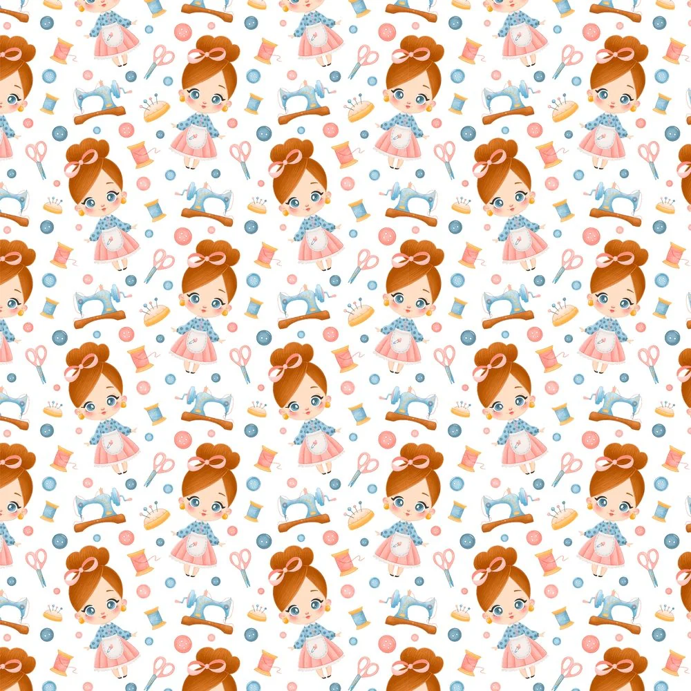 Crafty Doll Fabric - Red