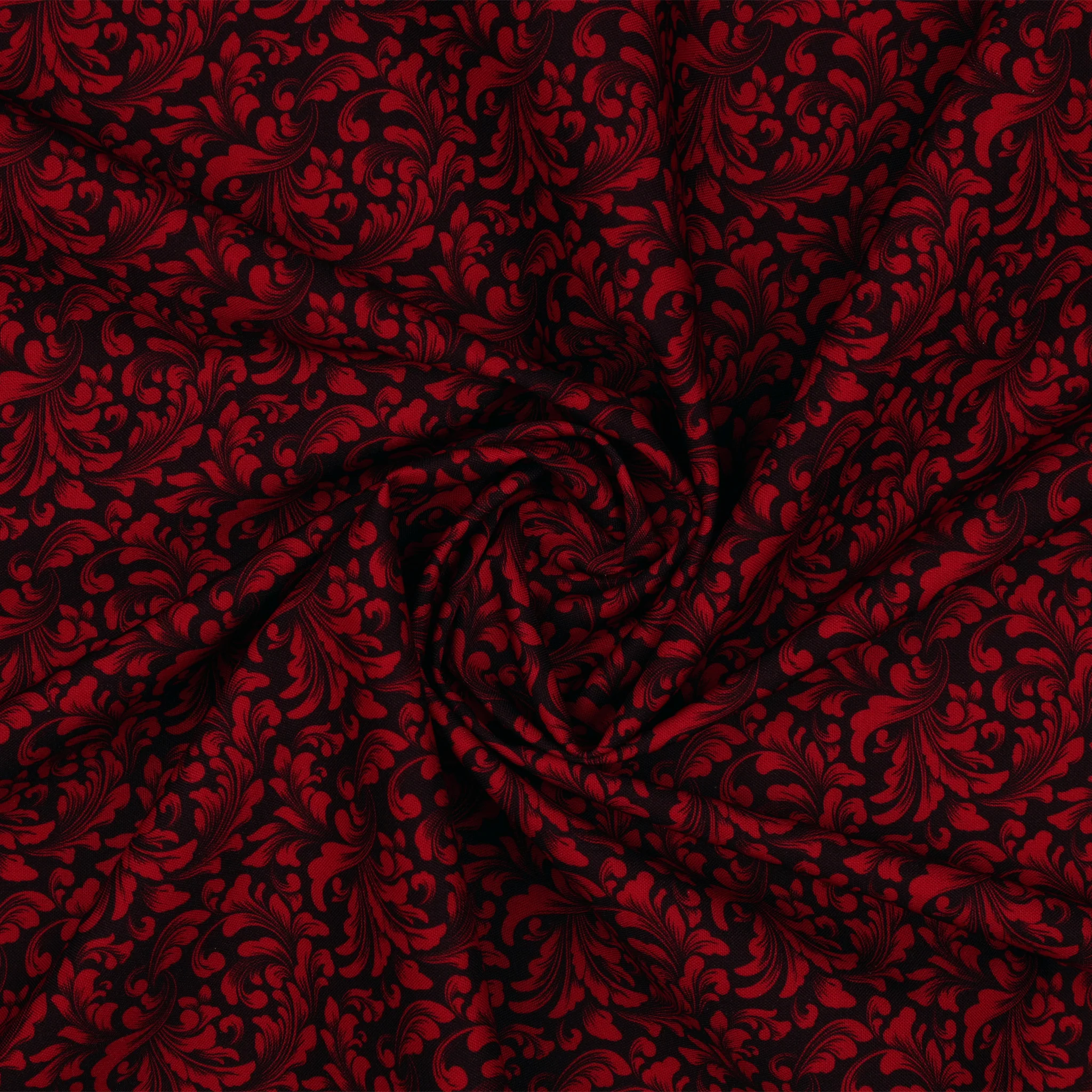 Cupid's Arrow Fabric Collection - Cherished Scrolls Red Velvet - Image 2