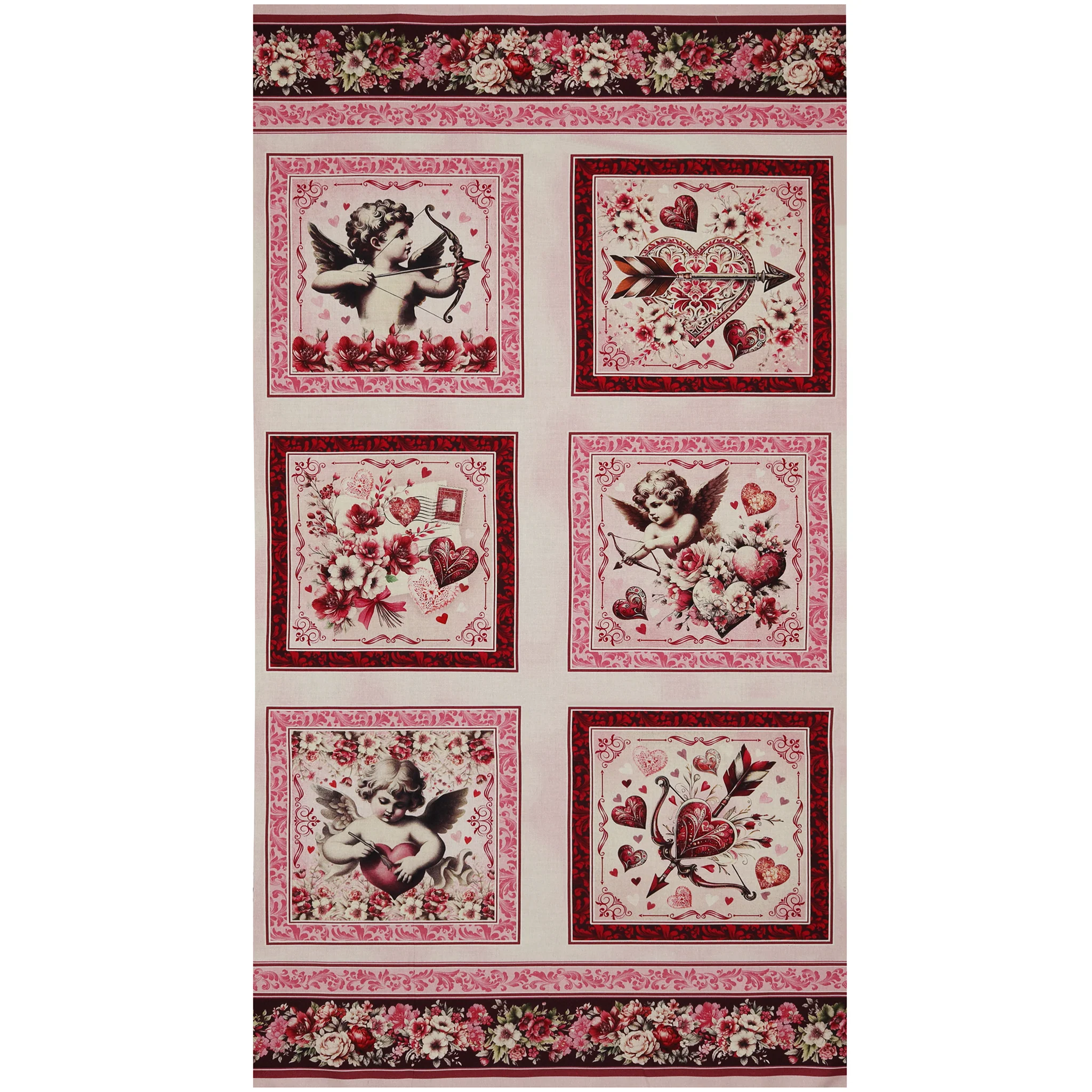 Cupid's Arrow Fabric Collection - Cupid's Arrow Panel Blush