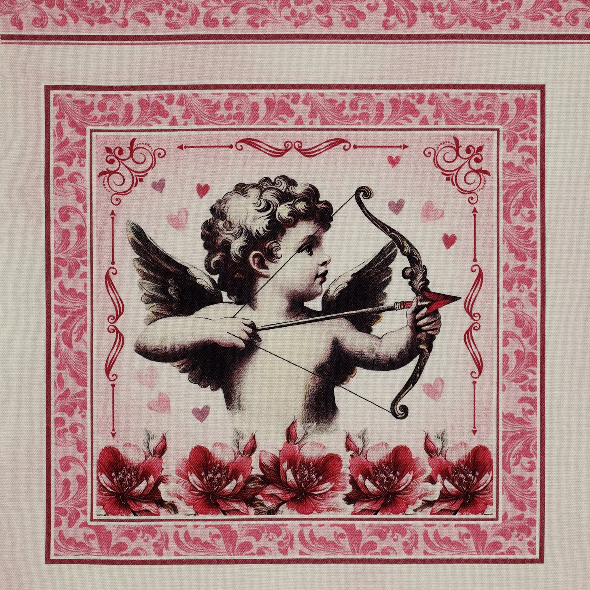 Cupid's Arrow Fabric Collection - Cupid's Arrow Panel Blush - Image 2