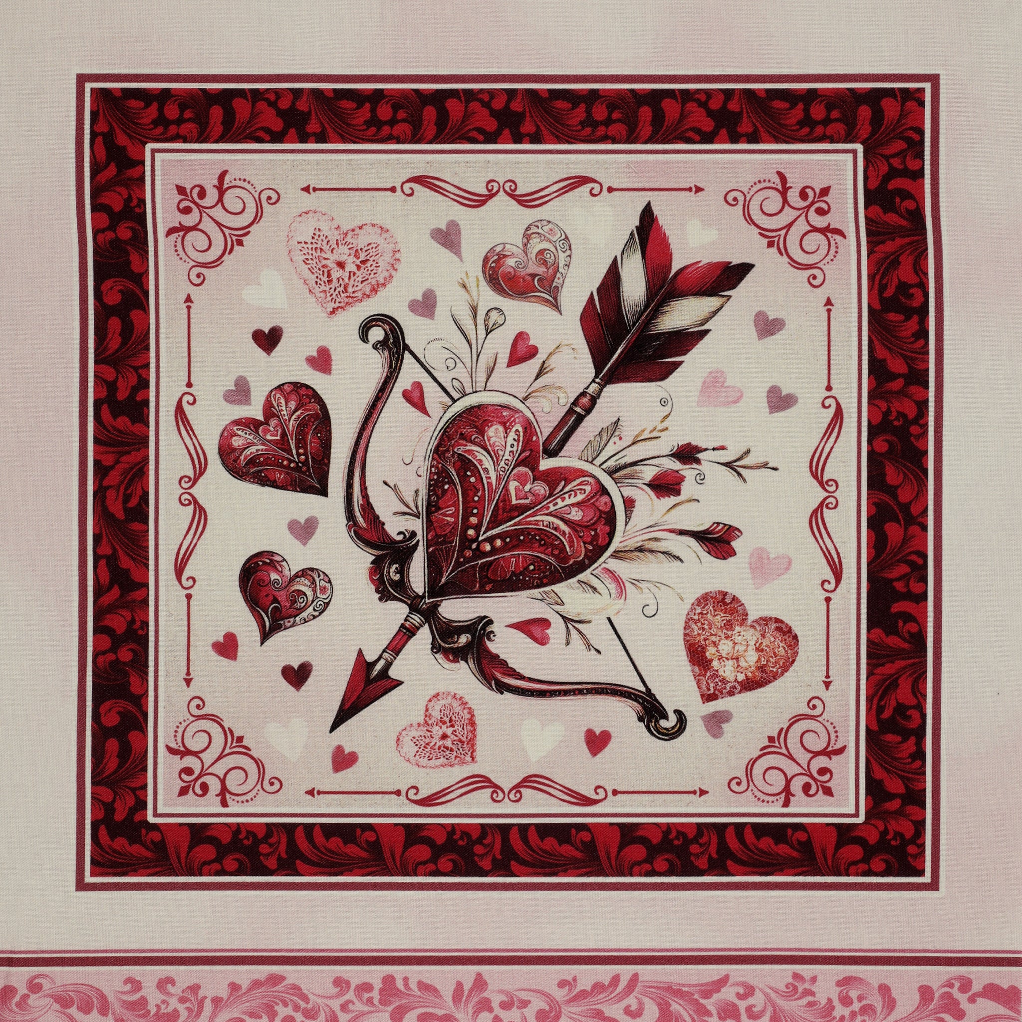 Cupid's Arrow Fabric Collection - Cupid's Arrow Panel Blush - Image 7