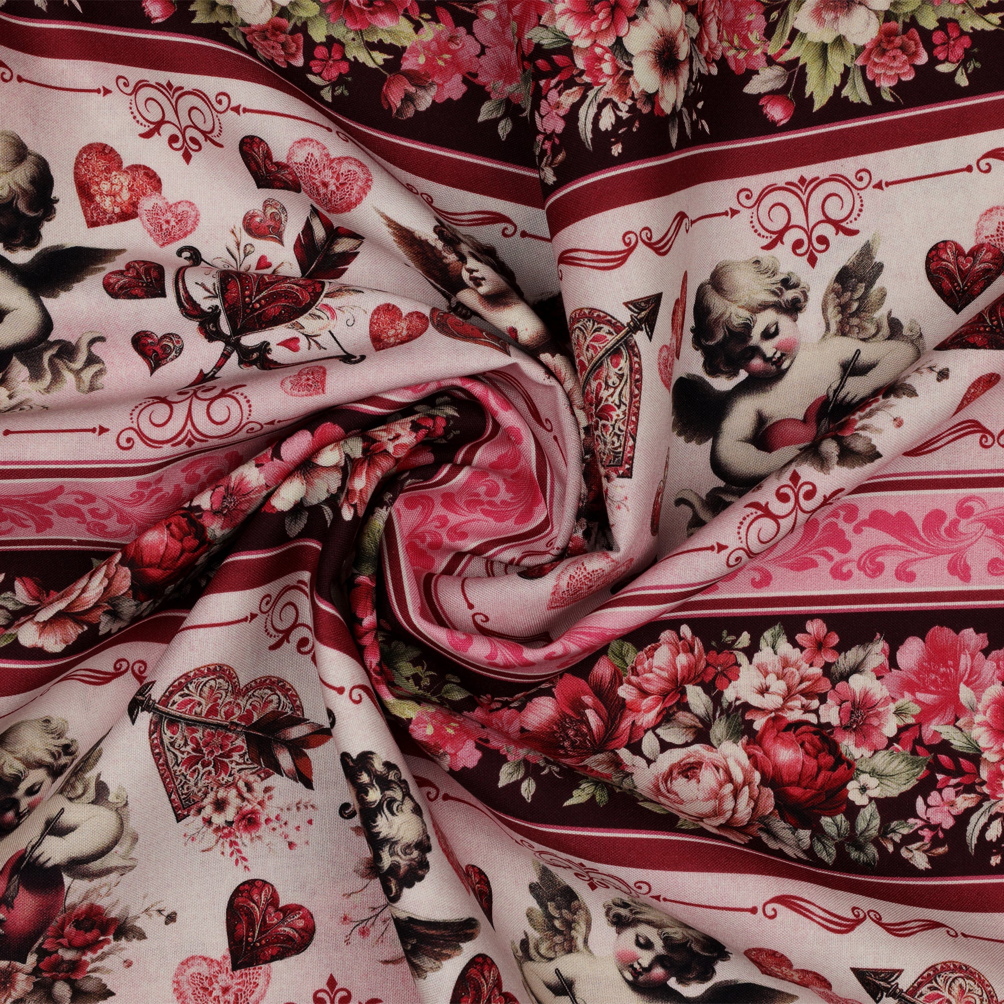 Cupid's Arrow Fabric Collection - Cupid's Arrow Stripe Multi - Image 2