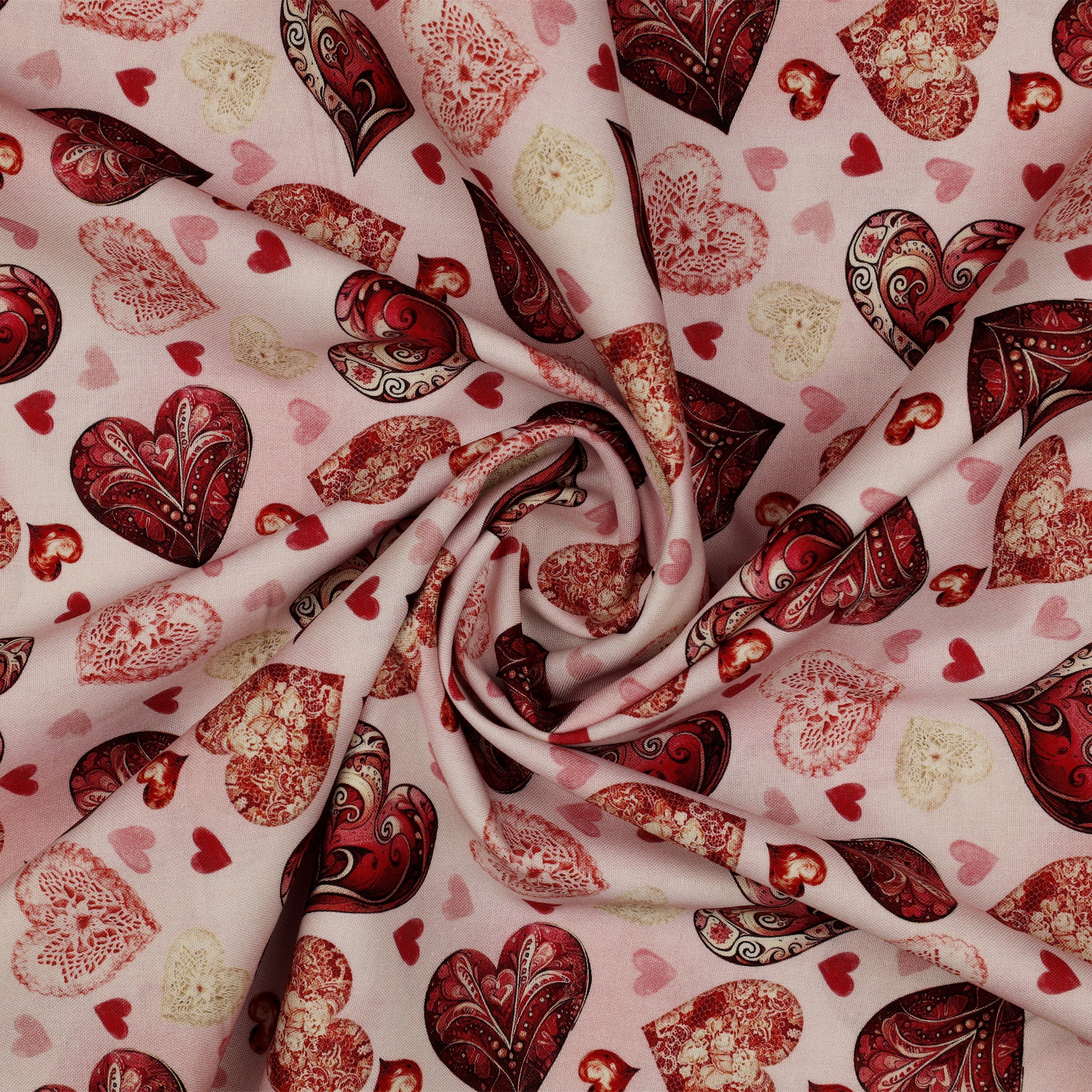 Cupid's Arrow Fabric Collection - Romantic Hearts Blush - Image 2