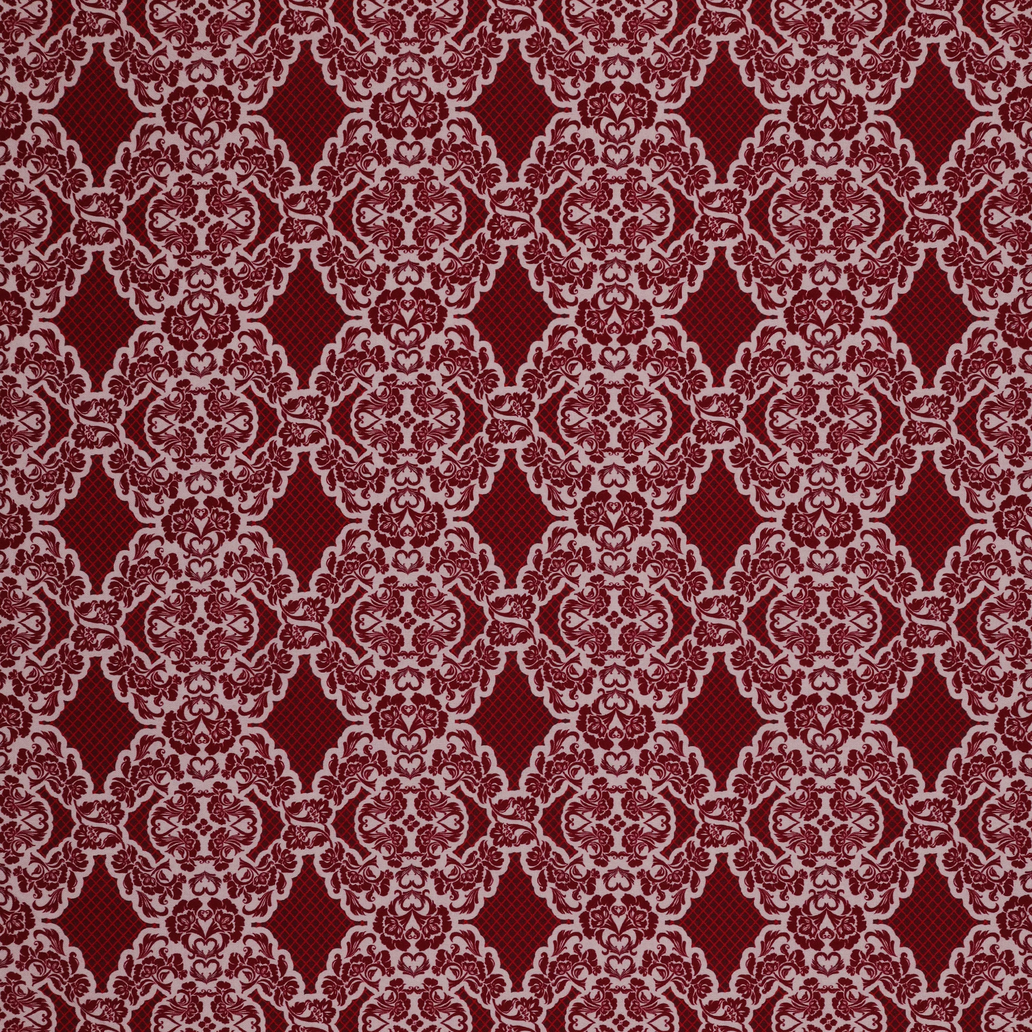 Cupid's Arrow Fabric Collection - Romantic Lace Red Velvet