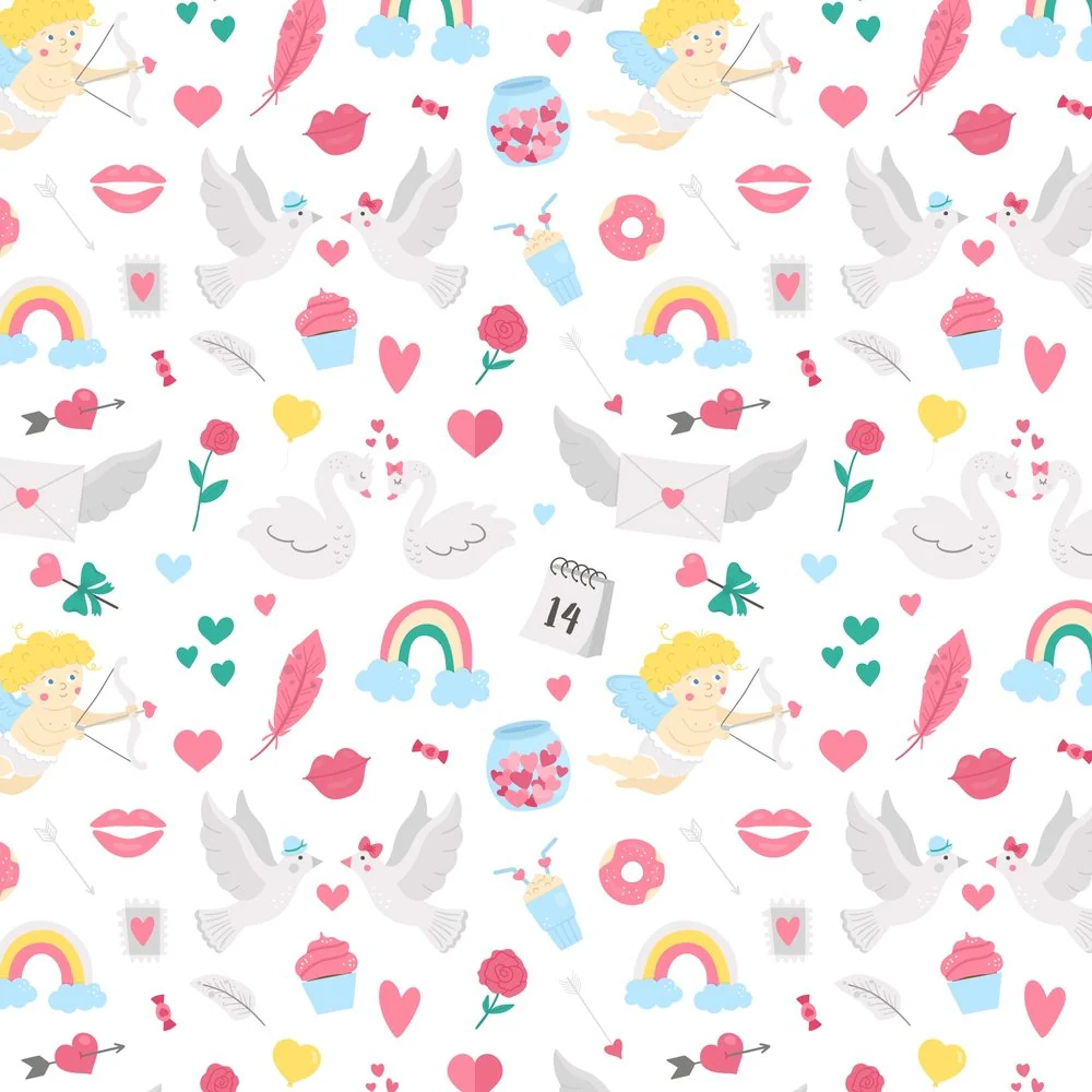 Cupid's Valentine Elements Fabric