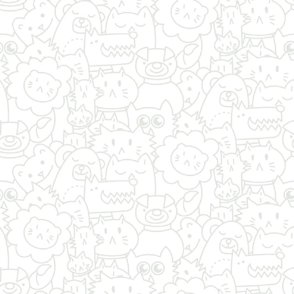 Cute Animals Tone on Tone Fabric - Image 2