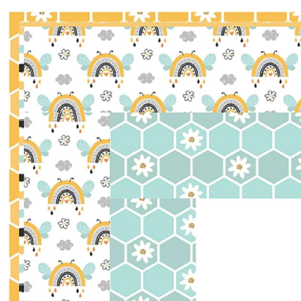 Cute Bees and Flowers Wall Hanging 42" x 42" - Image 3
