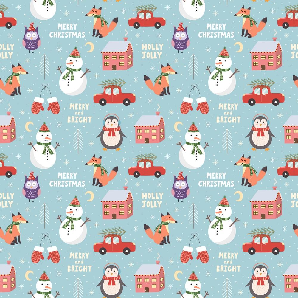 Cute Christmas Allover Fabric