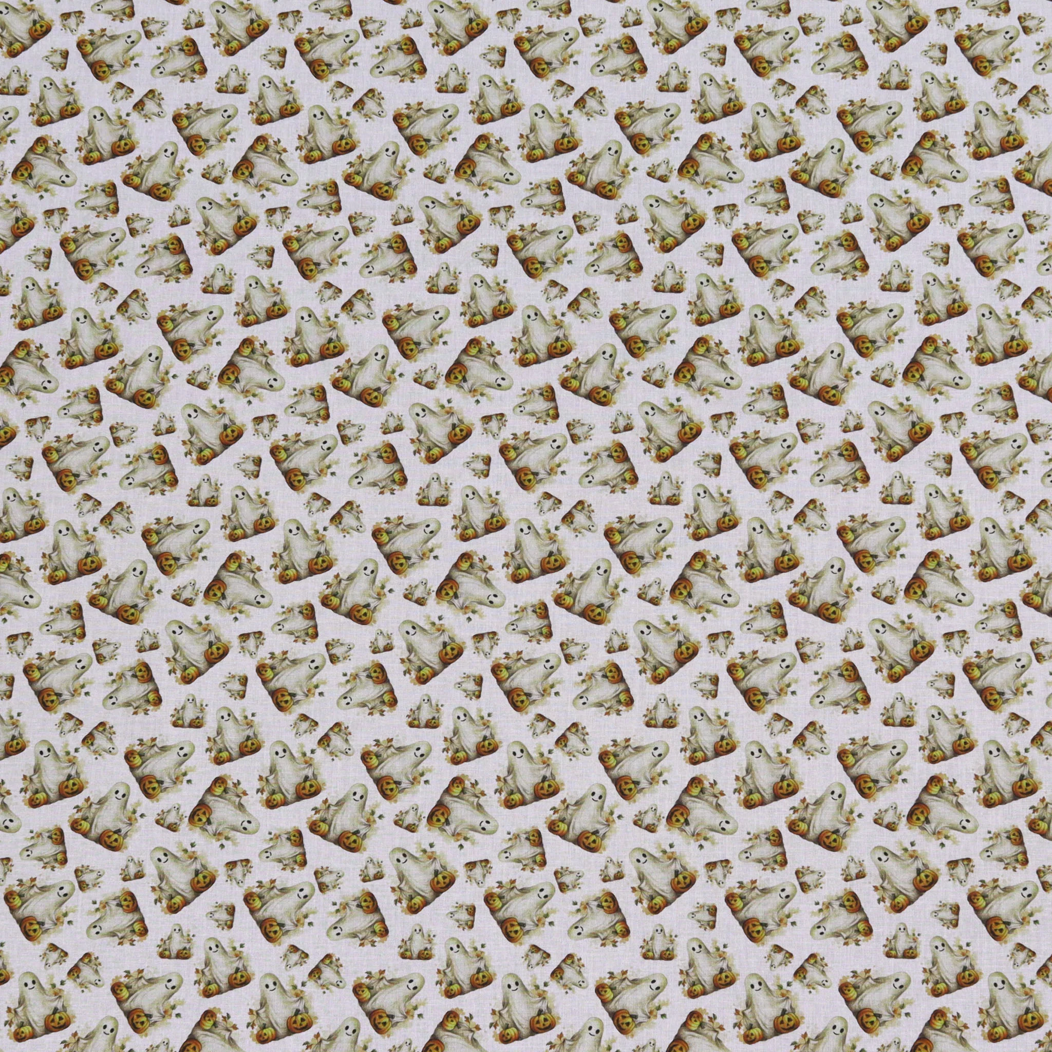 Cute Ghosts & Pumpkin Fabric - Image 3