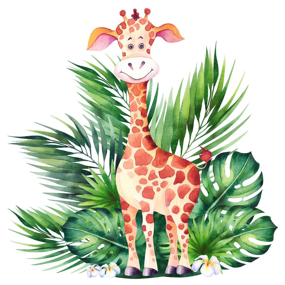 Cute Giraffe Fabric Panel