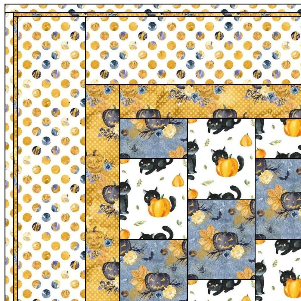 Cute Halloween Collection Lap Quilt Kit 41 1/2" x 51 1/2" - Image 3