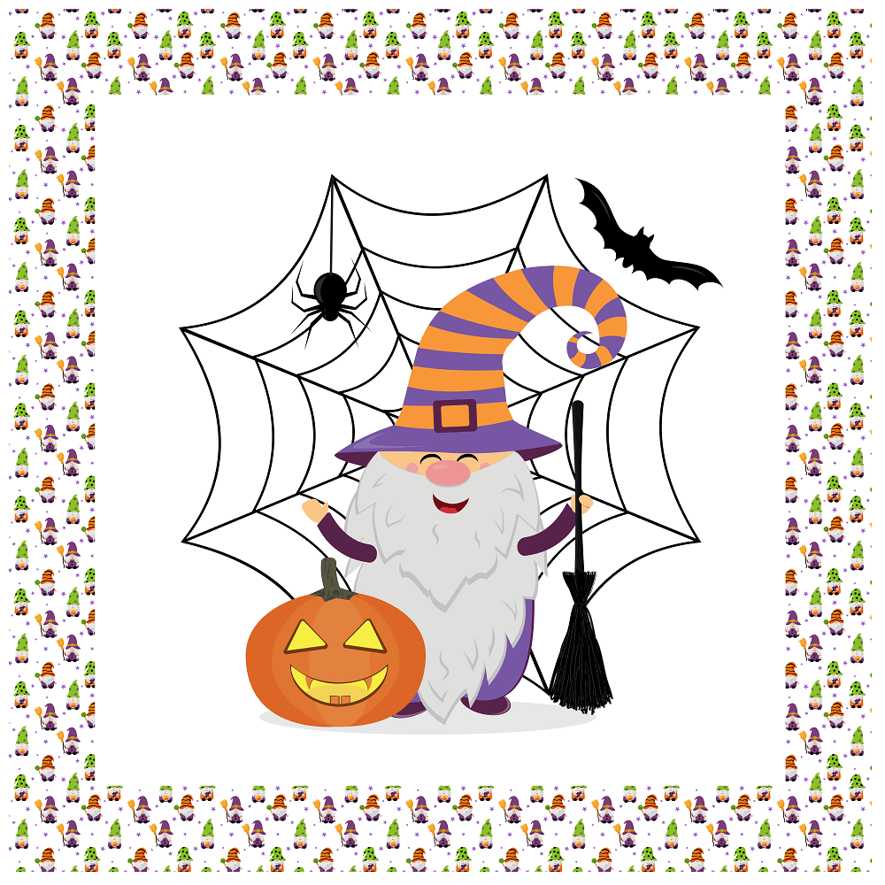 Cute Halloween Gnomes Pillow Panels - Image 3