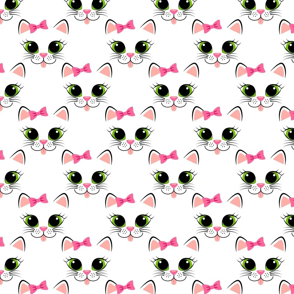 Cute Kittens Fabric - Pink