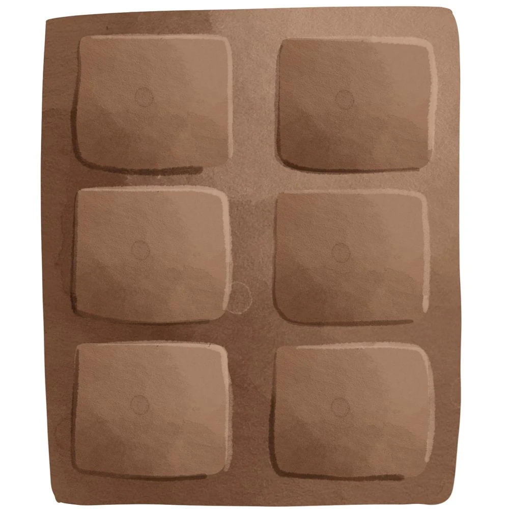 Cute Smores Chocolate Fabric Panel