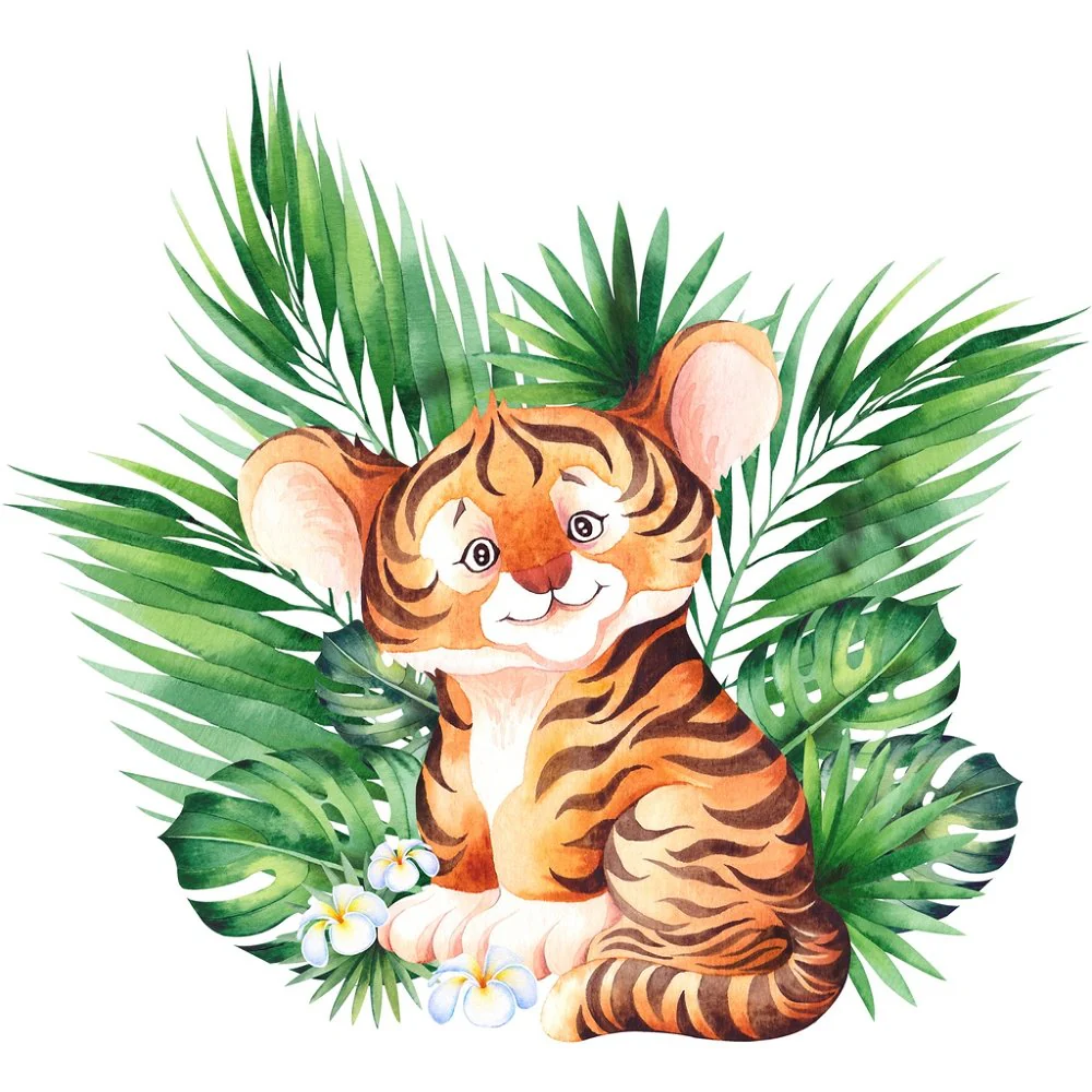 Cute Tiger Fabric Panel