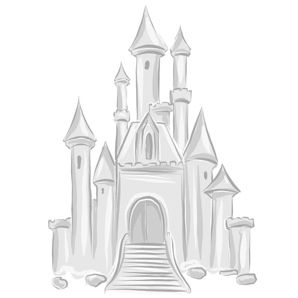 Cute Wizard of OZ Castle Fabric Panel