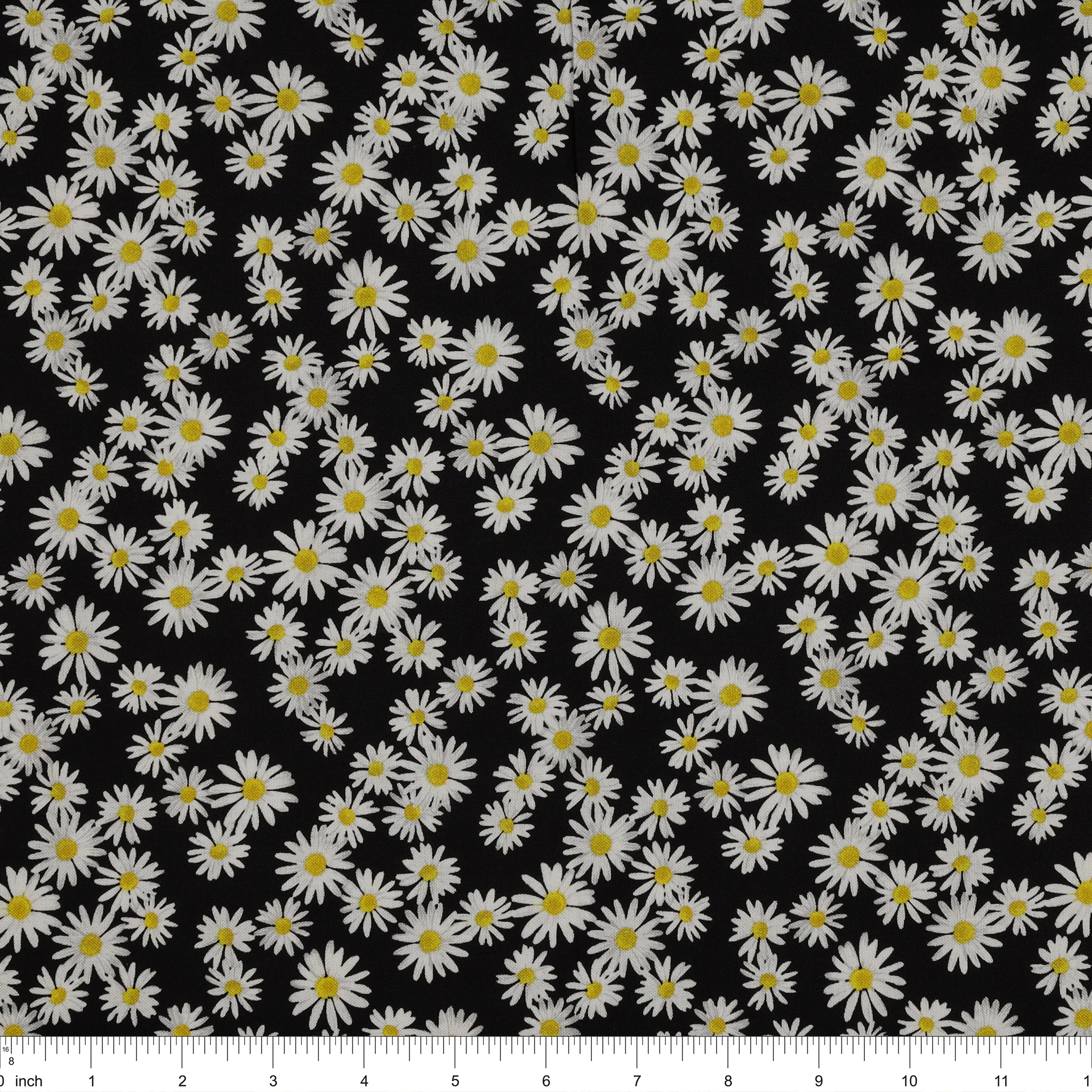 Daisy Dance 108" Wide Quilt Backing - Black - Image 3