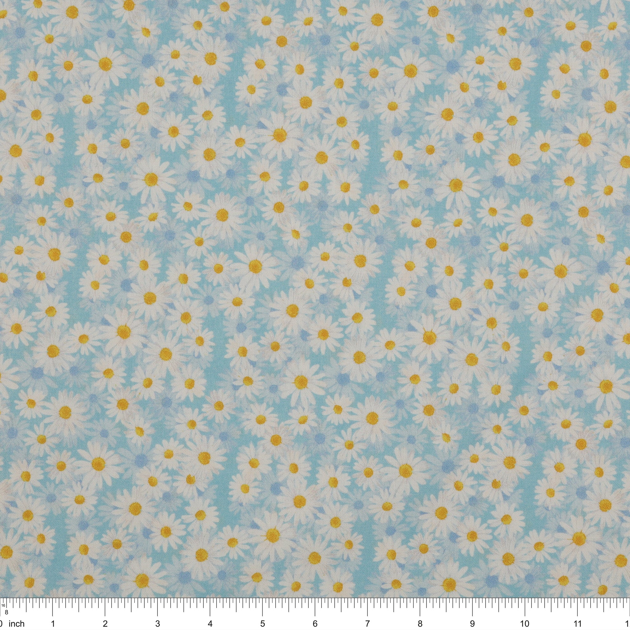 Daisy Dance 108" Wide Quilt Backing - Blue - Image 3