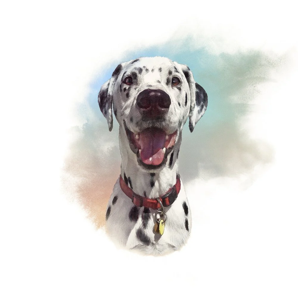 Dalmatian Portrait Fabric Panel