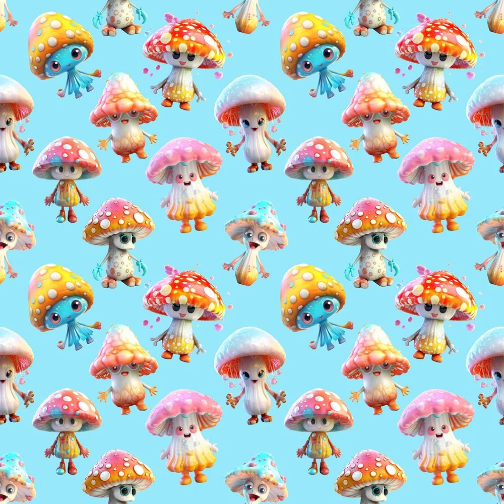 Dancing Mushroom Fabric