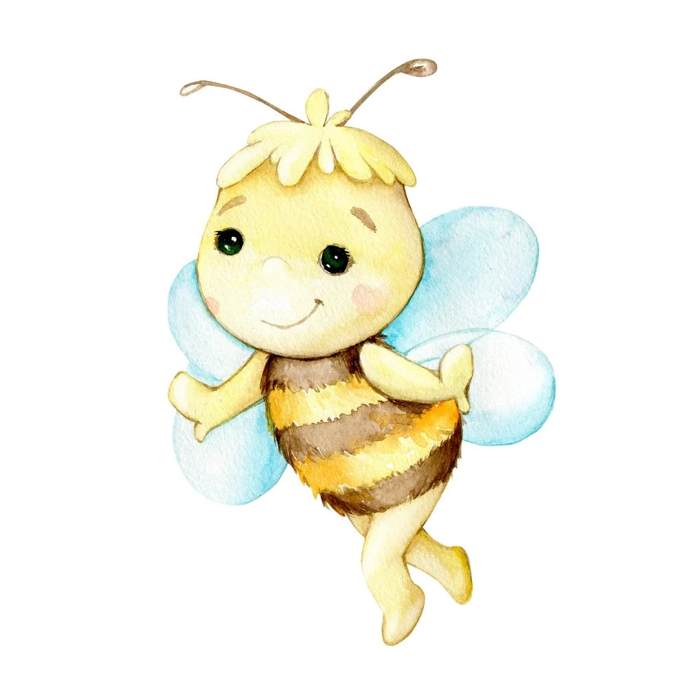 Dancing Sweet Bee Fabric Panel