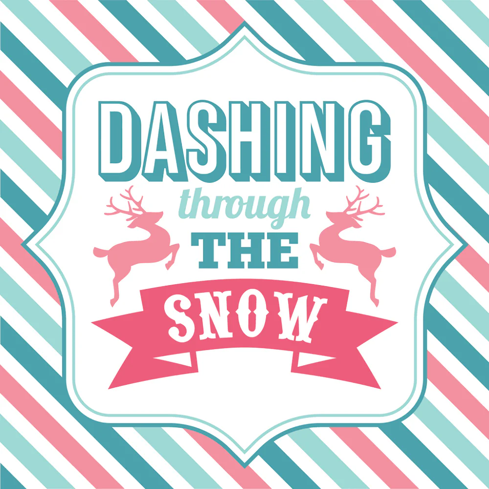Dashing Through The Snow Fabric Panel - Multi