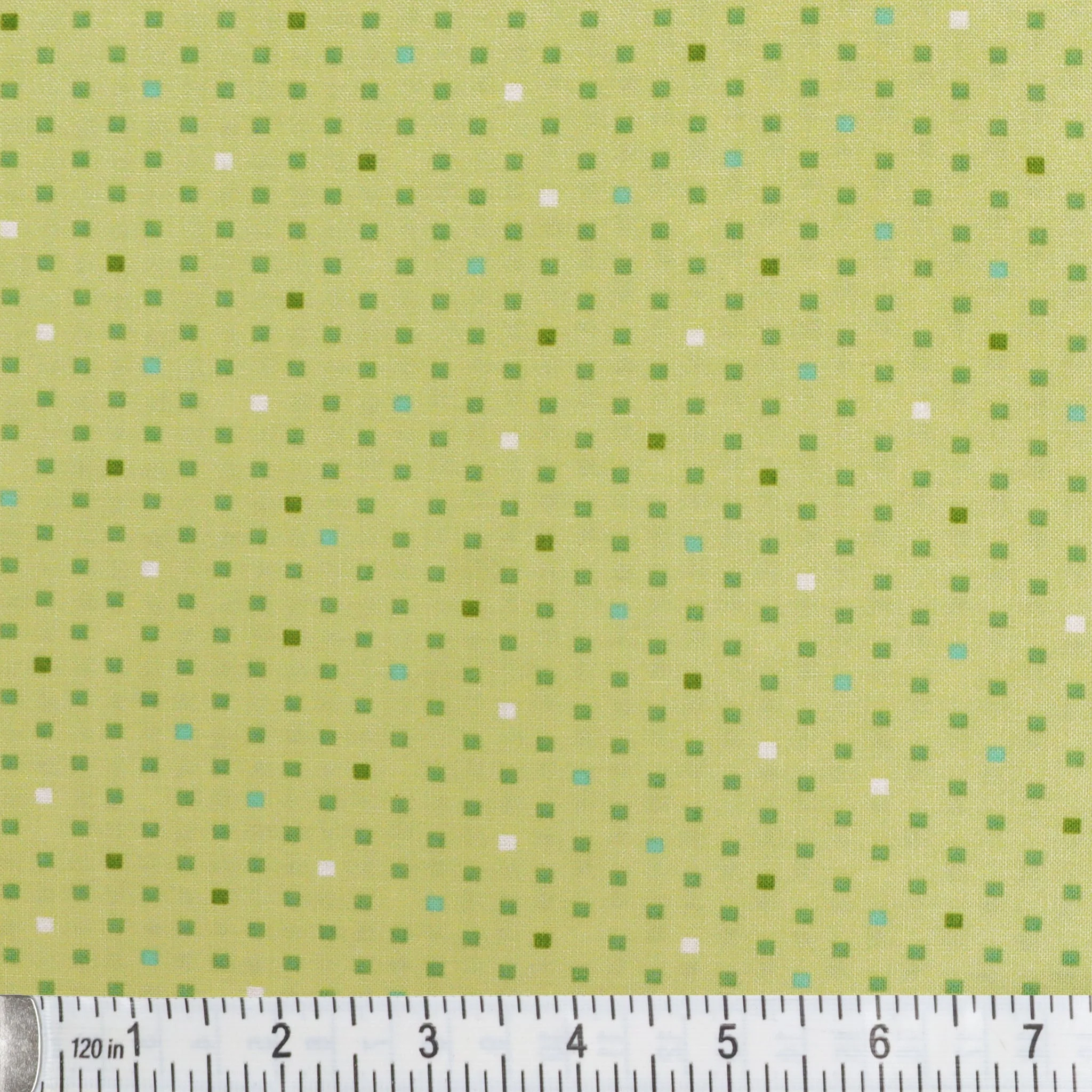 Dazzle Dots 2 Fabric Collection - Dazzling Squares Light Green - Image 2