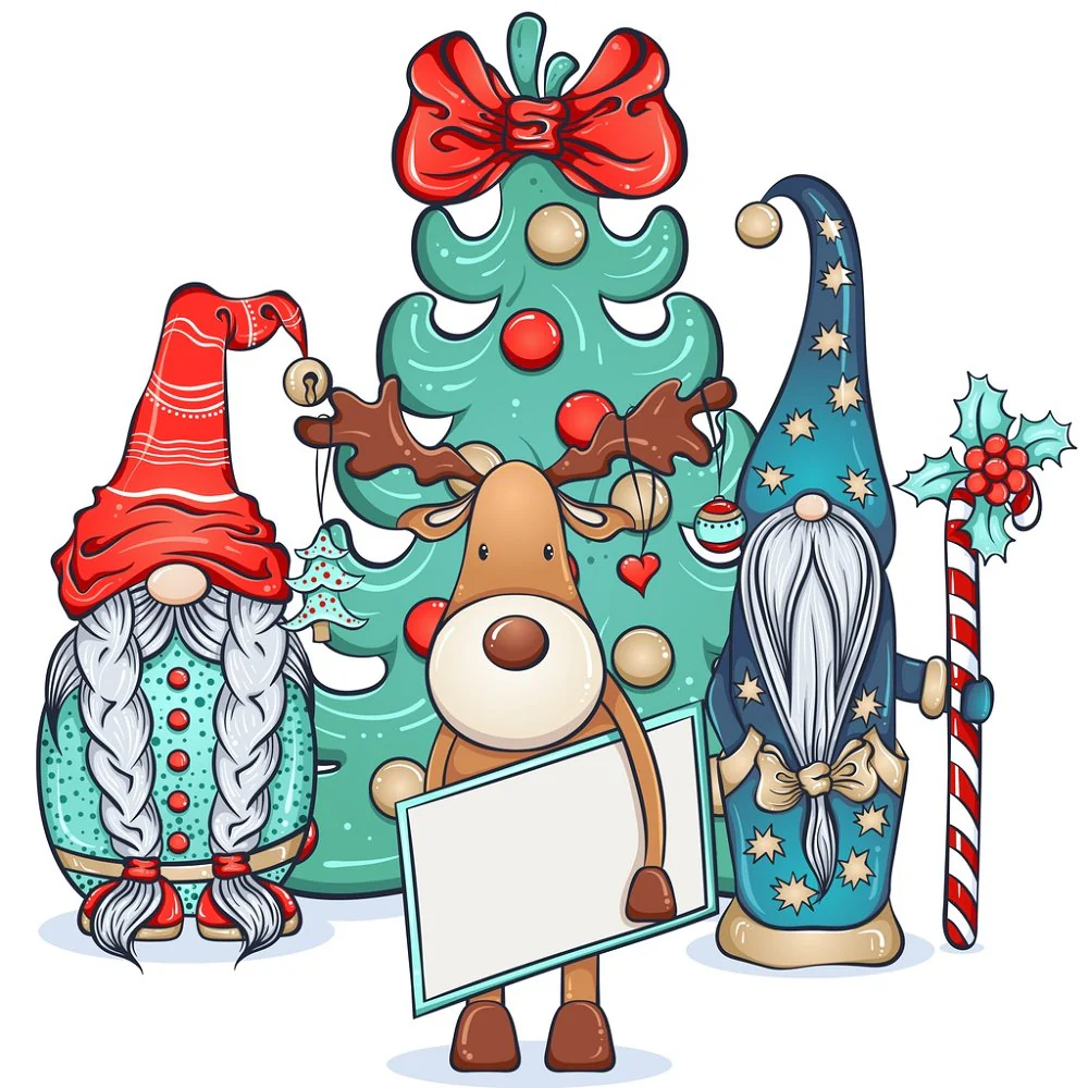 Decorating The Tree Fabric Panel - Multi