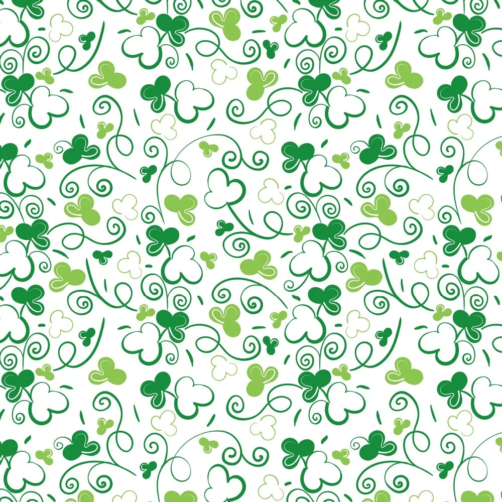 Decorative Clover Leaves Fabric