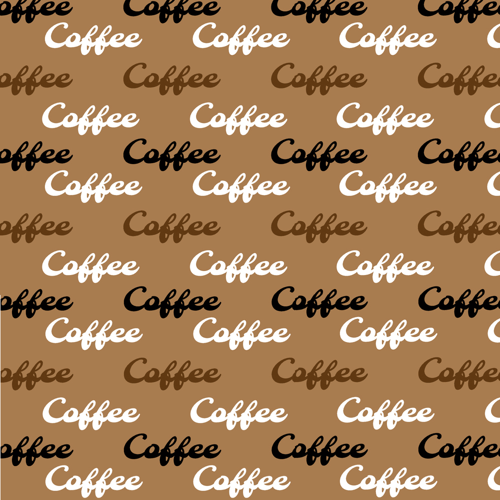 Decorative Coffee Font Fabric - Brown