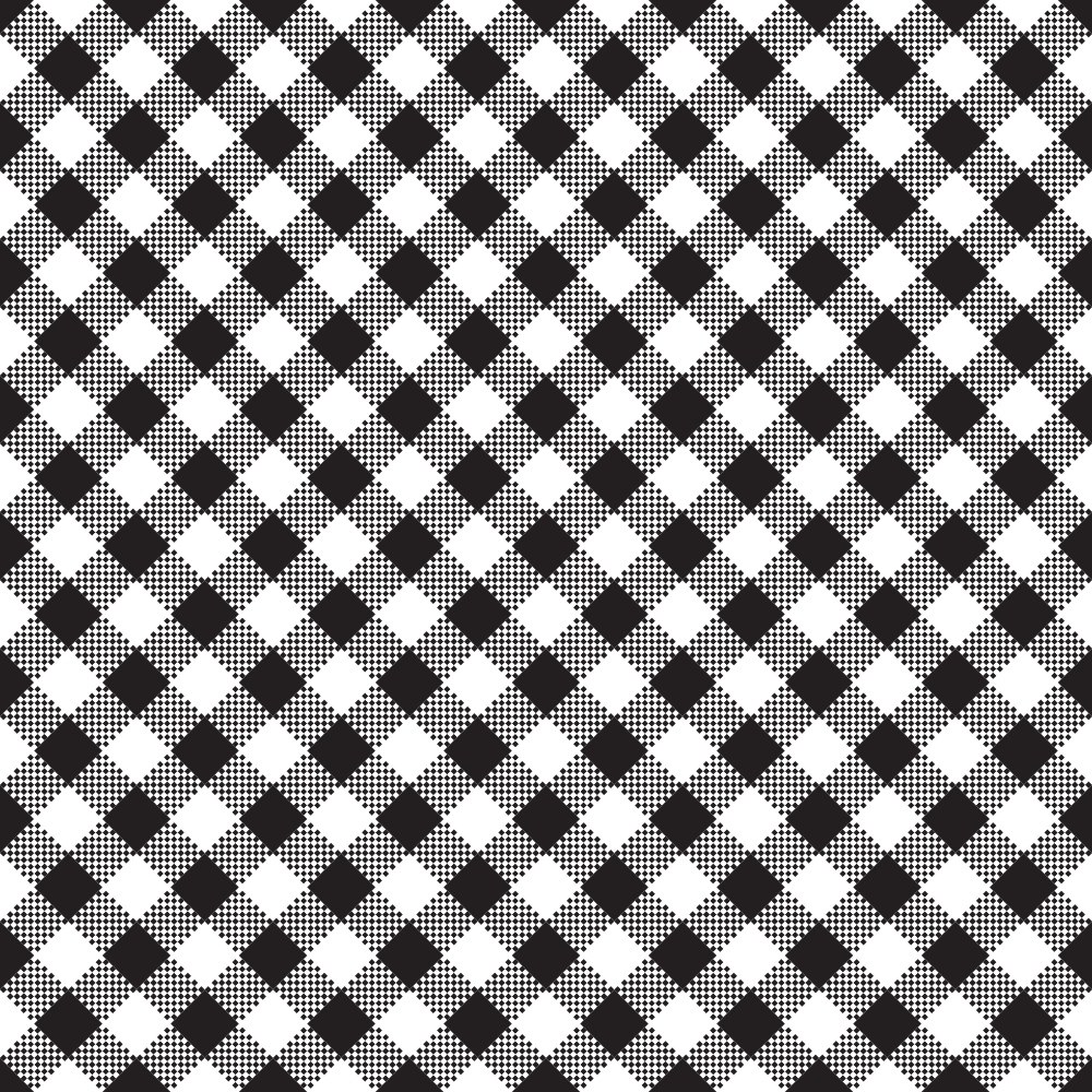 Diagonal Gingham Fabric - Black