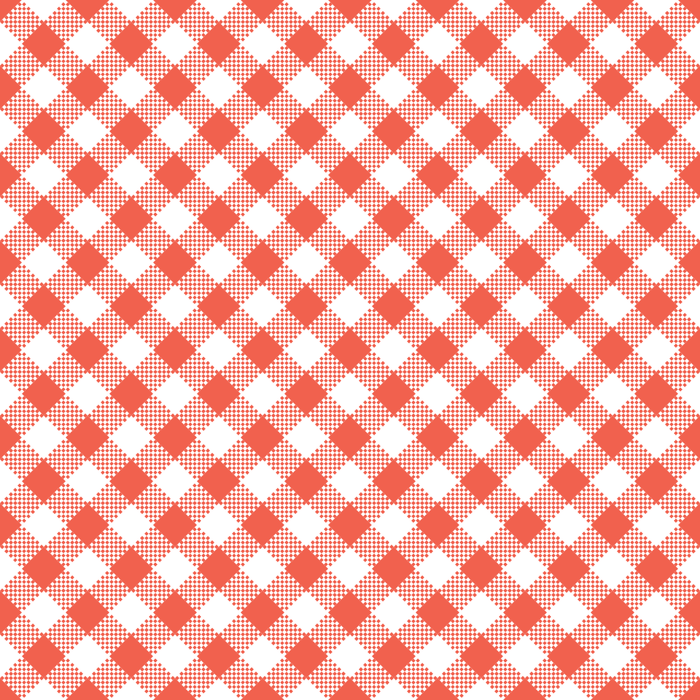 Diagonal Gingham Fabric - Cinnabar