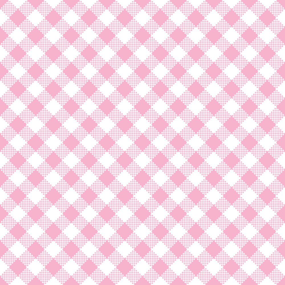 Diagonal Gingham Fabric - Cupid Pink