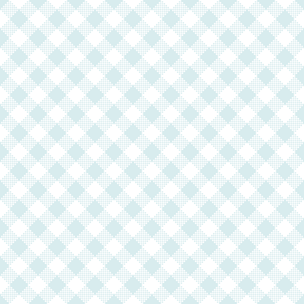 Diagonal Gingham Fabric - Iceberg