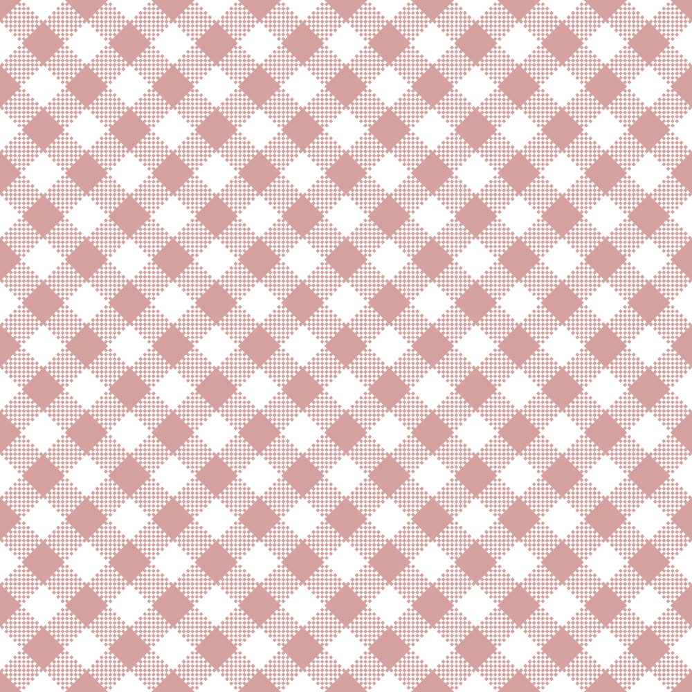 Diagonal Gingham Fabric - Rose Gold