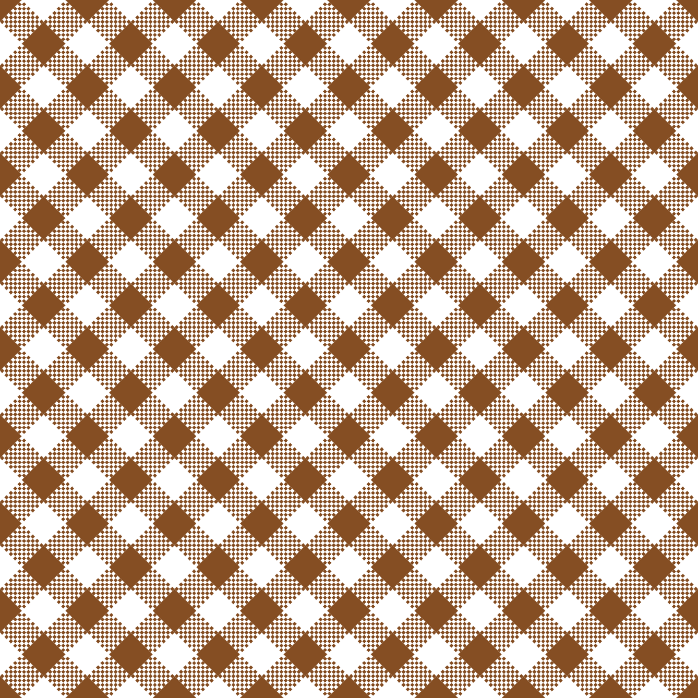 Diagonal Gingham Fabric - Russet
