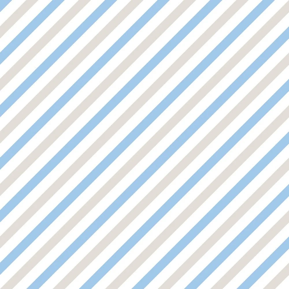 Diagonal Stripe Fabric - Blue/Gray