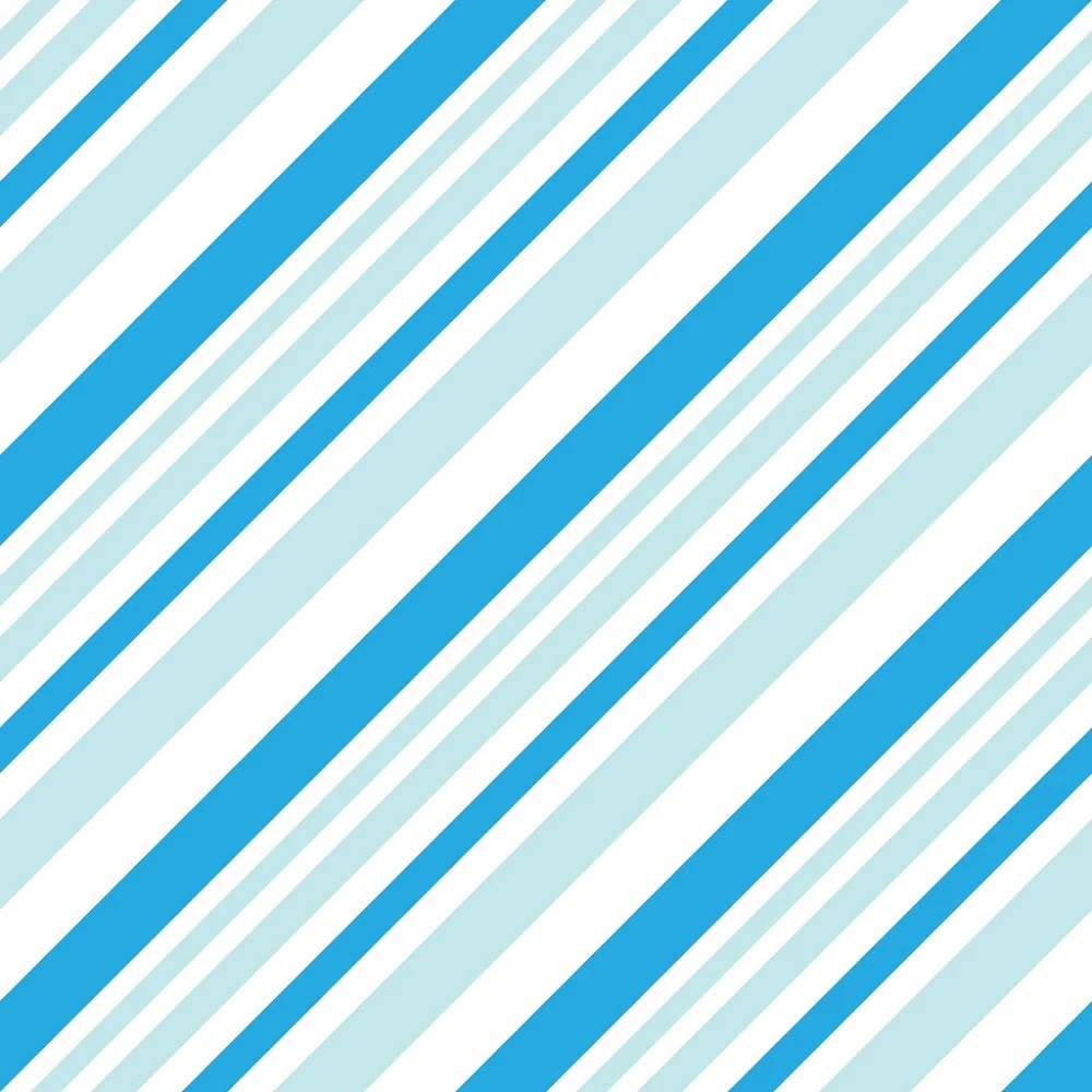 Diagonal Stripe Fabric - Shades of Blue
