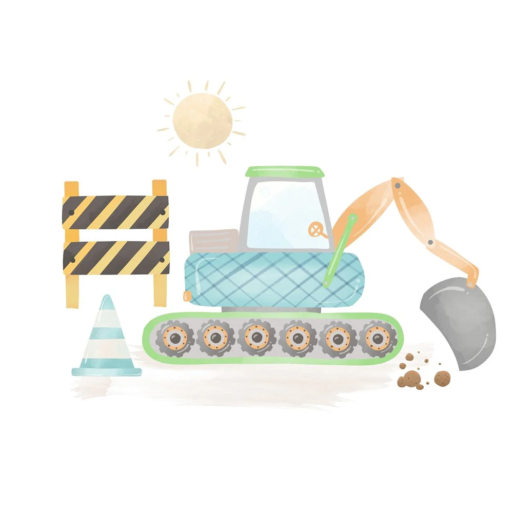 Diggers Scene #3 Fabric Panel