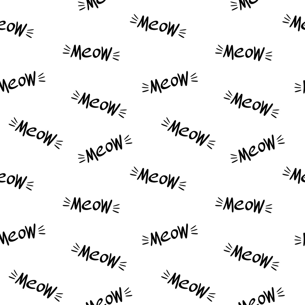 Digitally Printed Meow Fabric