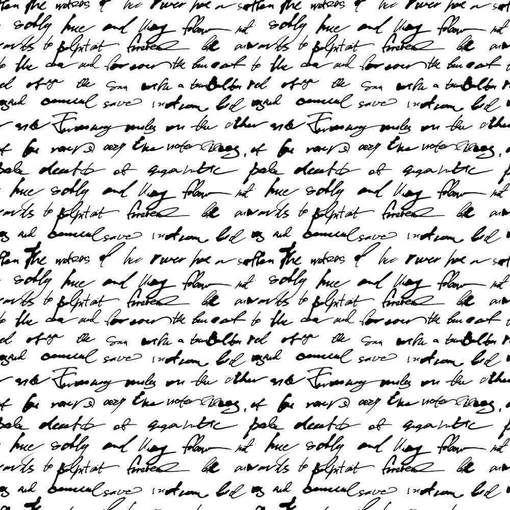 Digitally Printed Messy Script Fabric