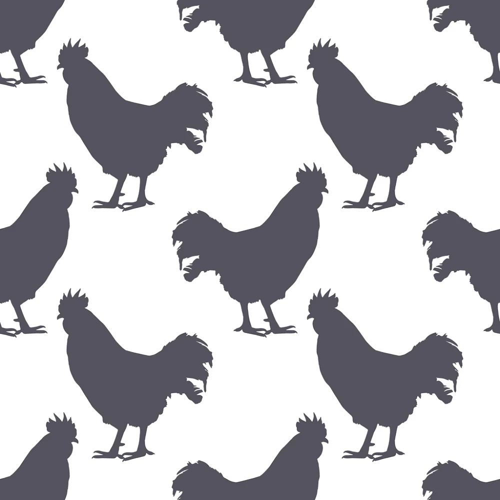 Digitally Printed Rooster Fabric