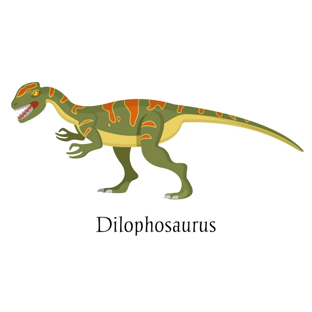 Dilophosaurus Dinosaur Fabric Panel