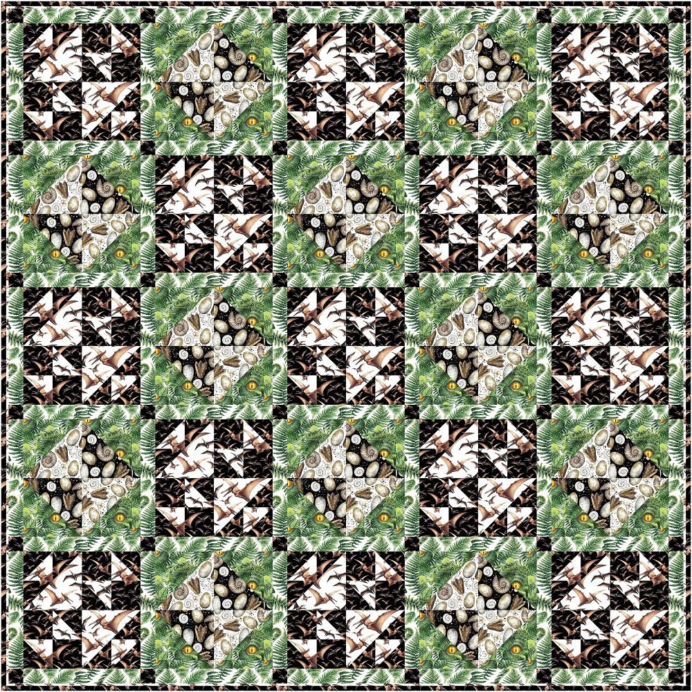 Dino-mite Quilt Kit - 70 1/2" x 70 1/2" - Image 2