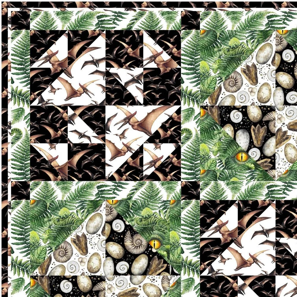 Dino-mite Quilt Kit - 70 1/2" x 70 1/2" - Image 3