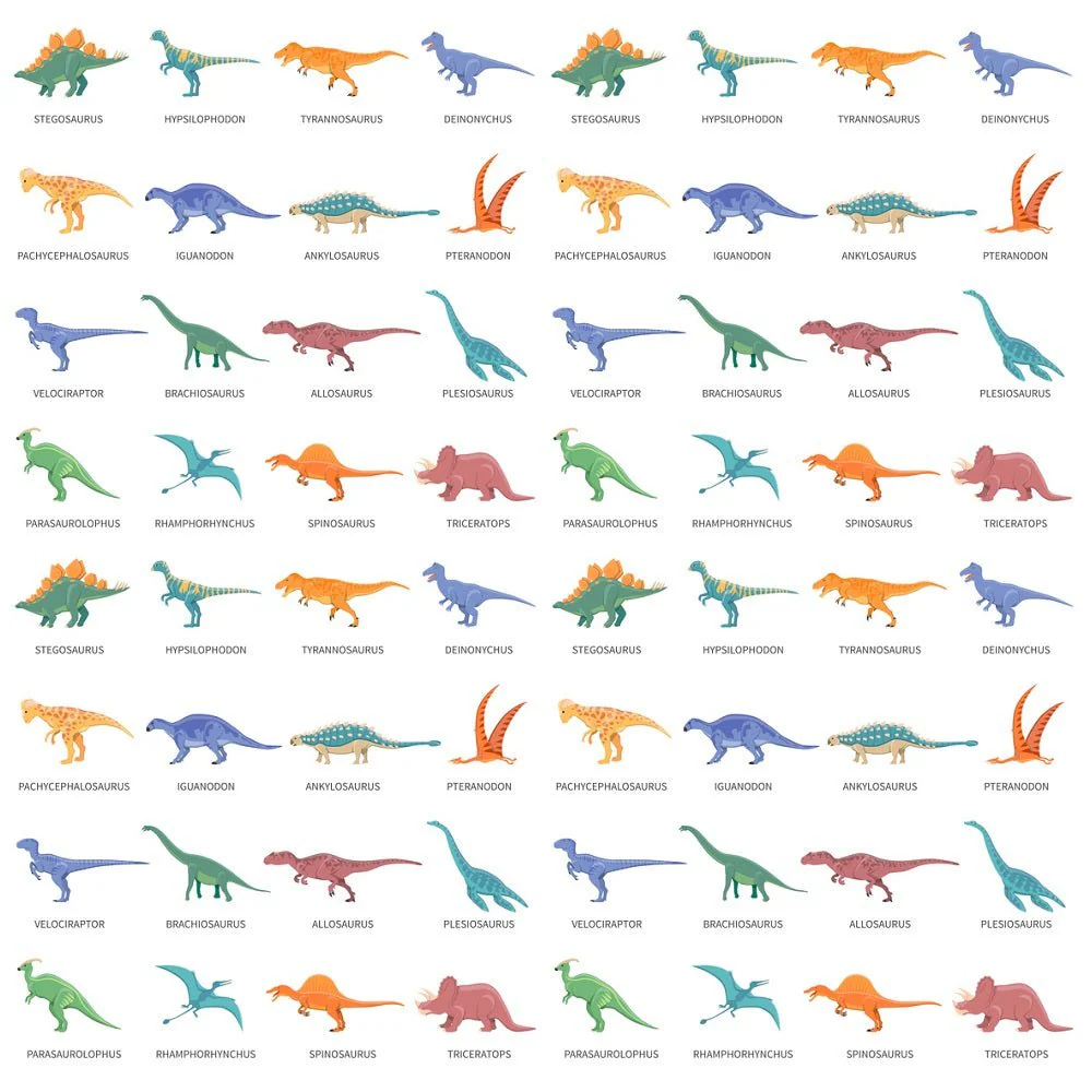 Dinosaur Names #3 Fabric